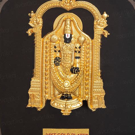Tirupati Balaji 3D Wall Frame - Gold Plated Finish