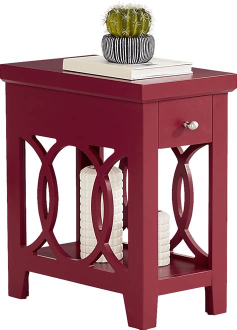 Vibrant Red Side Table: The Perfect Accent for Your Modern Living Room