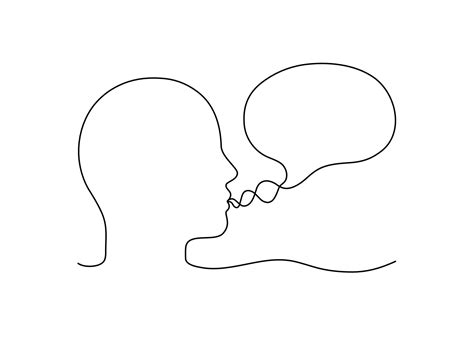 Speaking Outline Drawing at Shelly Ahmed blog