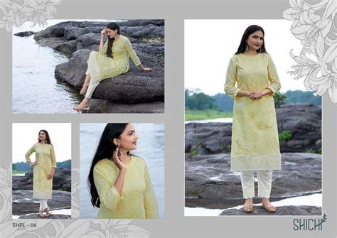 Shichi Falak Catalog Straight Cut Kurti with Pant.