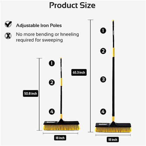 MinuteToCleanIt 18-Inch Heavy Duty Cleaning Brush with Extendable ...