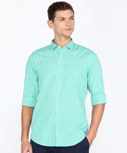 PETER ENGLAND Men Checkered Casual Green Shirt - Buy PETER ENGLAND Men ...