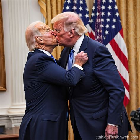 Biden and Trump Share a Kiss | Stable Diffusion Online