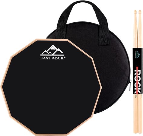 Amazon.com: EASTROCK Practice Drum Pad, 12 Inches Double Sided Silent ...