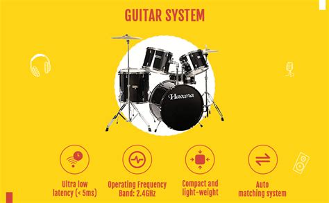 Havana HV522 Acoustic Drum Set Black Colour : Amazon.in: Musical ...