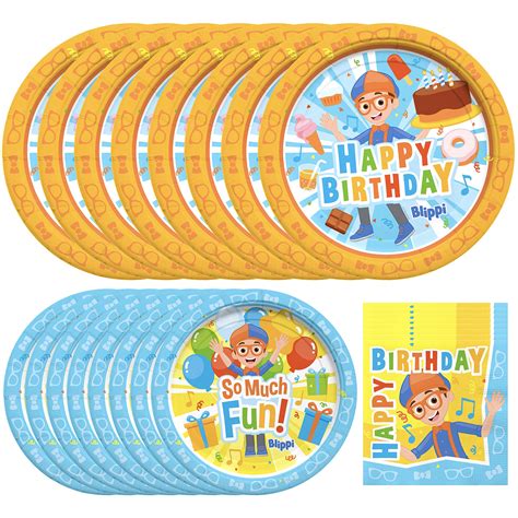 Buy Treasures Gifted Blippi Birthday Party Supplies - Serves 16 Guests ...