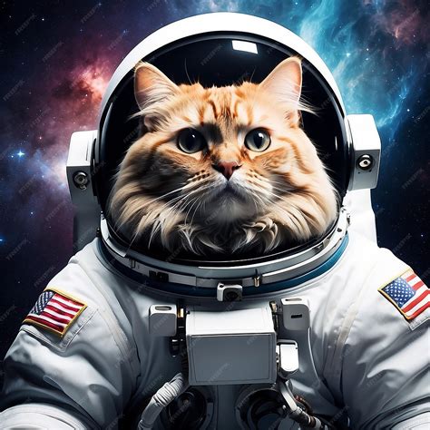 Premium Photo | Cat in Outer Space Ethereal Illustration