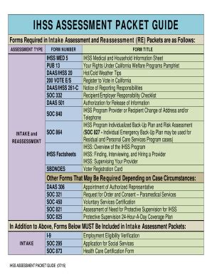 IHSS ASSESSMENT PACKET GUIDE - Fill and Sign Printable Template Online
