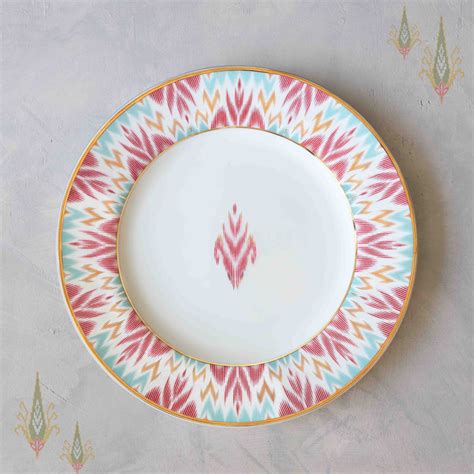 Buy Bagh e Ikat Dinner Plate At Kainaat Design