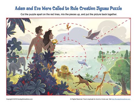 Adam and Eve Were Called To Rule Creation Jigsaw Puzzle | Adam and eve ...