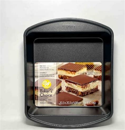 Amazon.com: WILTON BAKER'S CHOICE SQUARE PANS, SET OF 2 (8 x 8 x 2 ...