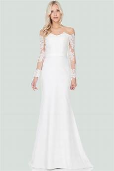 Simple Wedding Dresses With Sleeves by Simple Sleeve Lace Wedding Dress Simply Fab Simple Wedding Dresses With Sleeves