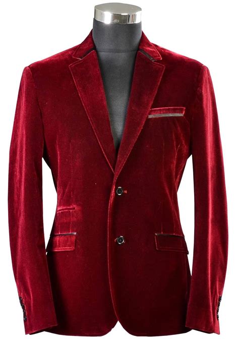 China Tejido de terciopelo de color vino hombres Blazer – Comprar Los ...