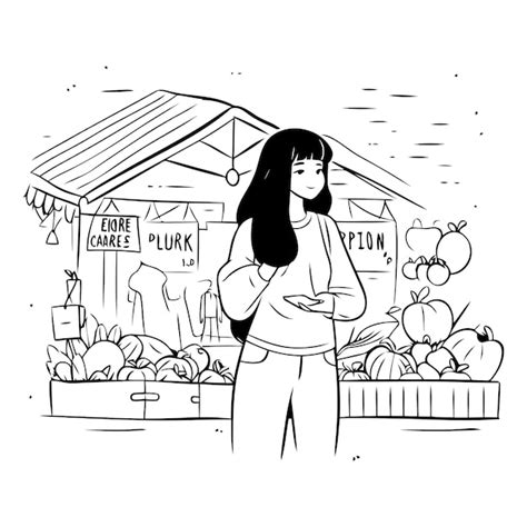 Shopping in the Market Cartoon 的图像结果