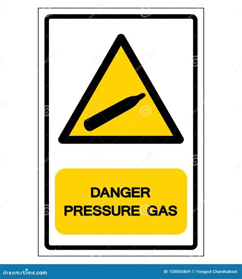 Danger Pressure Gas Symbol Sign, Vector Illustration, Isolate on White ...