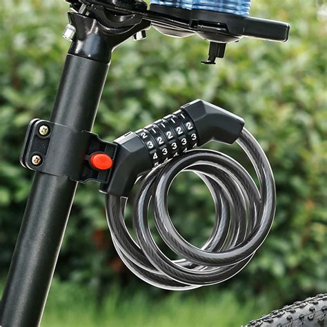 HOARBOEG Bicycle Lock 47.2in Security Cable Combination Lock Waterproof ...