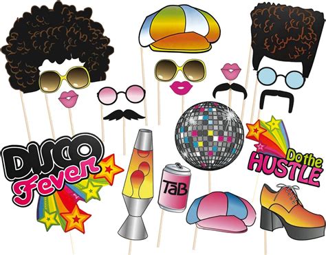 Amazon.com: BRT Bearingshui 80s Photo Booth Props, Retro 80's Photo ...