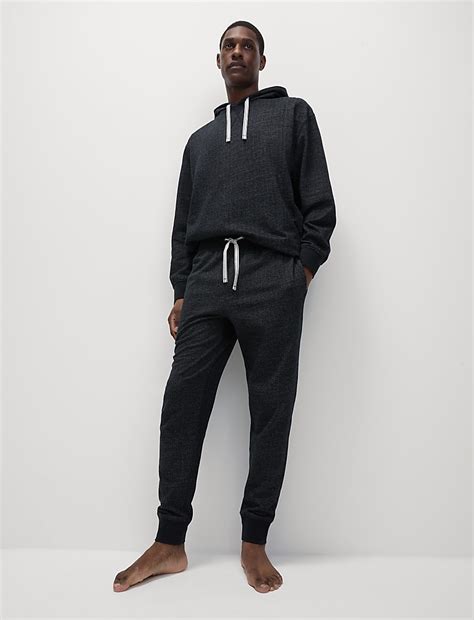 Buy Pure Cotton Textured Joggers at Marks & Spencer