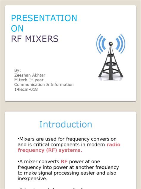 Image result for RF Mixers Tutorial