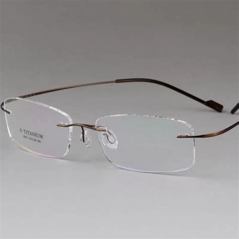 Titanium Unisex Rimless Optical Frame - Model 8007
