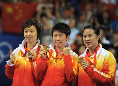 2008北京奥运会乒乓球女团冠军-王楠 张怡宁 郭跃 - 中国签名网