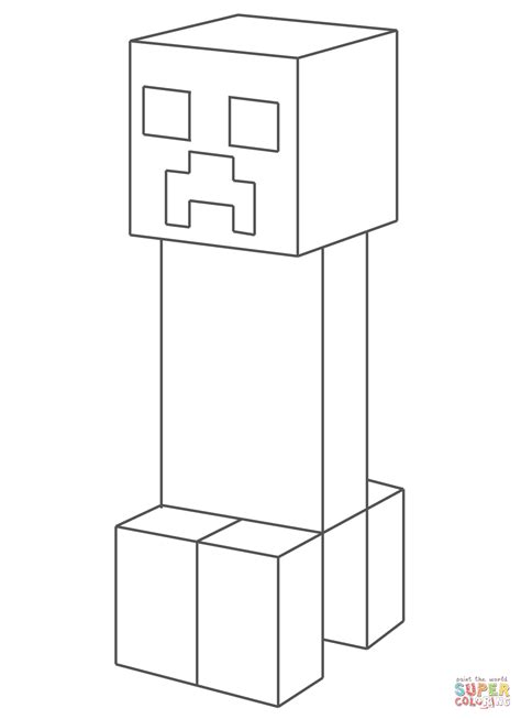 Minecraft Coloring Pages Mutant Creeper - Free Math Worksheet Printable