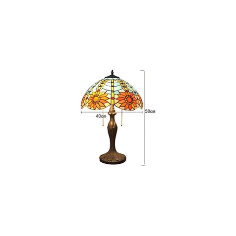 Buy FASNA Tiffany Glass Color Table Lamp Hotel Living Room Bedroom ...