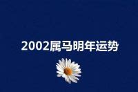 2002属马明年运势_也百科