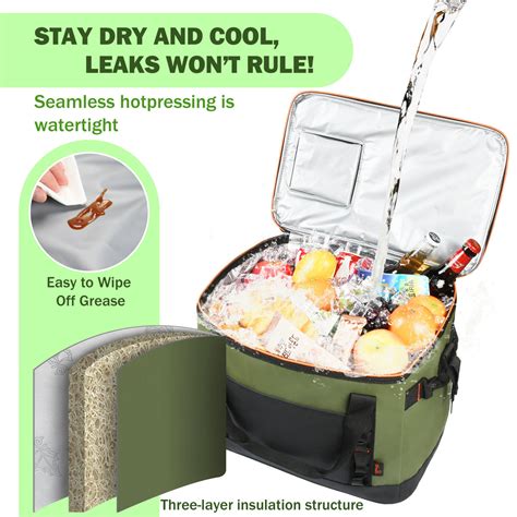 Tirrinia 31qt/48 Cans Soft Sided Cooler, Large capacity Soft Ice Chest ...