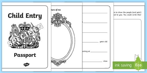 EYFS Child Entry Passport (teacher made) - Twinkl