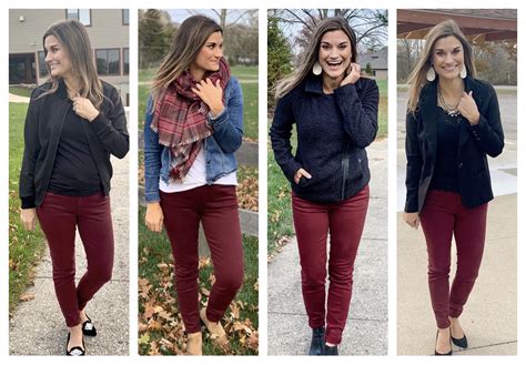 Burgundy Jeans
