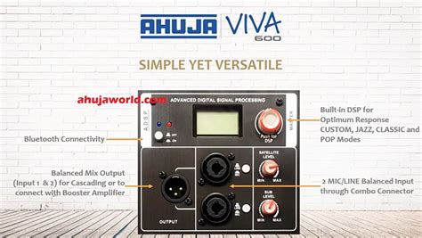 Ahuja VIVA 600 Portable Active Array Loudspeakers with Sub-woofer and ...