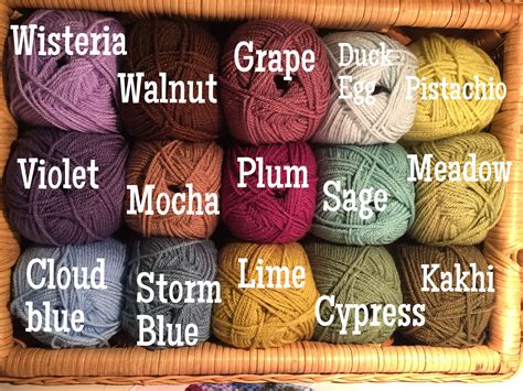 the names of the colours of the CAL Yarn Color Combinations, Colour ...