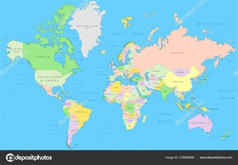 Vector Mercator Projection World Map 的图像结果