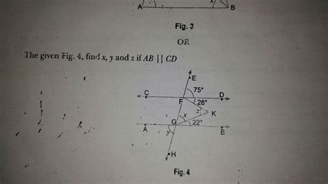 find x y z if Ab parallel cd - Brainly.in