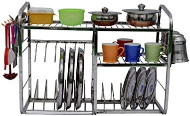 DHSVS Stainless Steel Heavy Kitchen Stand, Bartan Rack (18 X 24 Inch ...