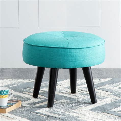 Buy Hannah Ottoman - Blue from Home Centre at just INR 5999.0