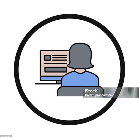 Icon of a Lady Using Computer 的图像结果