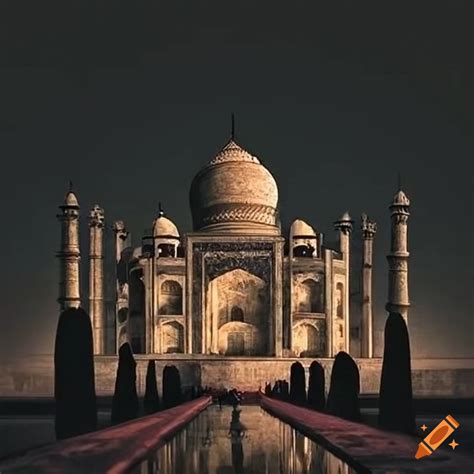 Black taj mahal on Craiyon