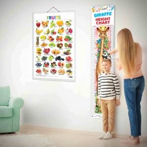 FRUIT CHART and GIRAFFE HEIGHT CHART | Set of 2 chart | An Engaging ...