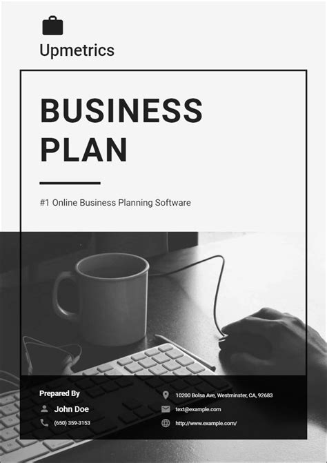 Business Operational Plan Cover Page Sample 的图像结果