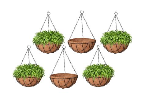 Go Hooked 10 Coir Hanging Basket Coco Gardening Liner Hanging ...