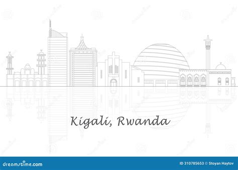 Kigali, Rwanda Vector Illustration | CartoonDealer.com #298470700