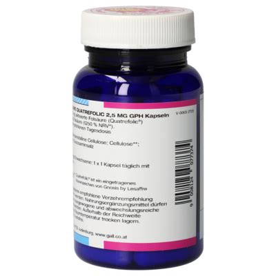 Bioactive folic acid Quatrefolic 2,5 mg GPH Capsules [5708028]-Gall ...