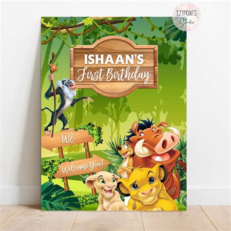 The Lion King Birthday Chalkboard Poster – Ezyprints Studio