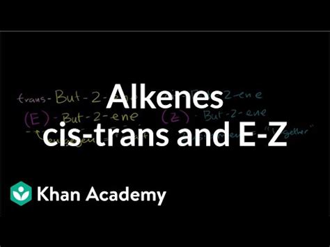 Cis-trans and E-Z naming scheme for alkenes Video Lecture