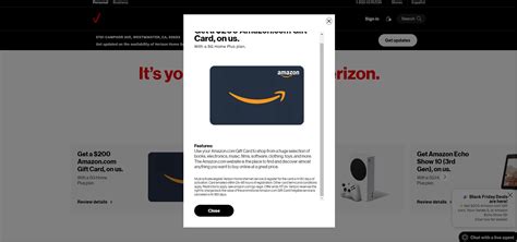 Missing Option to Redeem Amazon Gift Card - Verizon
