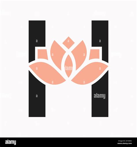 Letter H Flower Concept For Botanic Symbol. Beauty Sign Stock Vector Image & Art - Alamy