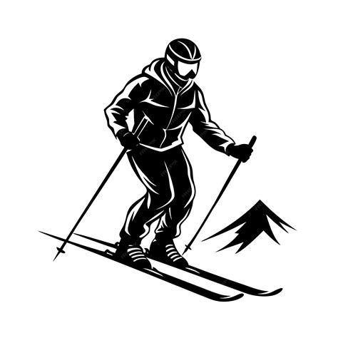 Premium Vector | Ski Silhouette Vector