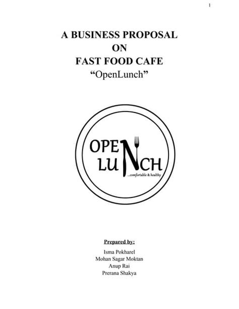 Objectives Snack Business Proposal Example 的图像结果